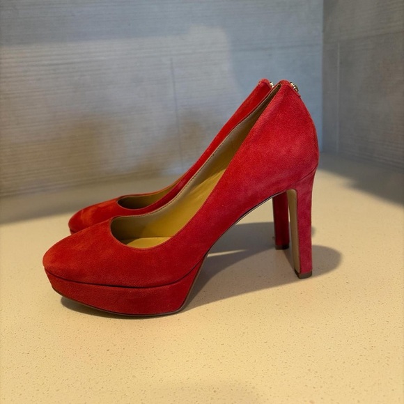 Michael Kors Shoes - Michael Kors Red Suede Women's Heels